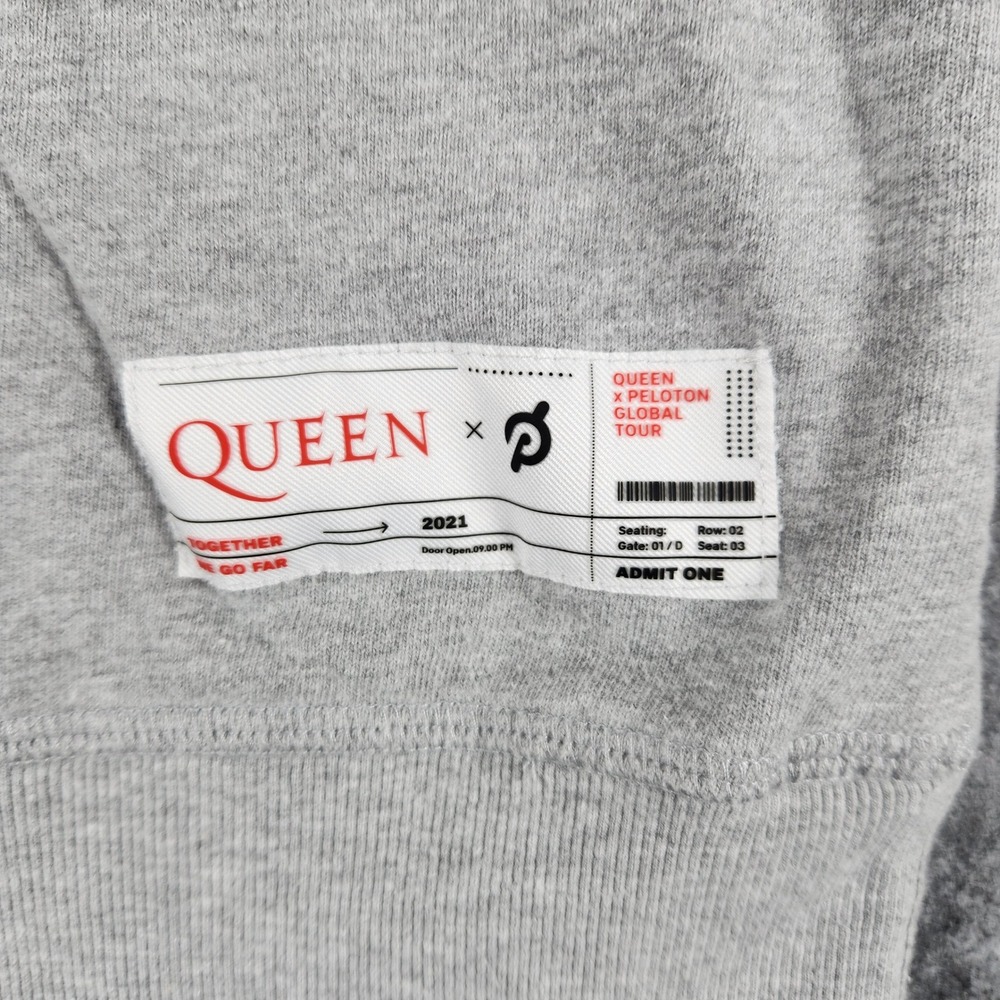 Peloton Queen Sweatshirt Women L Gray Global Tour Crewneck Activewear Athleisure - Picture 2 of 9